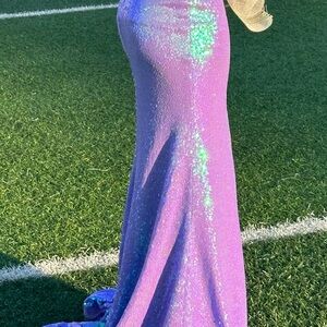 Glamorous Purple Sequin Maxi Dress
